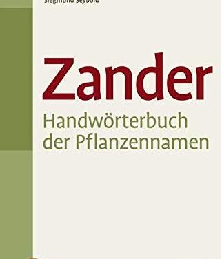 Zander. Handwörterbuch der Pflanzennamen